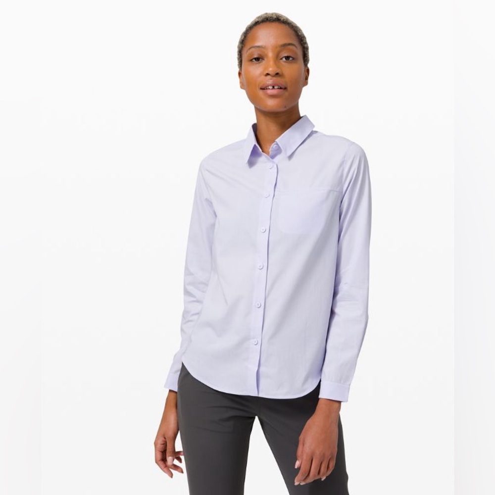Lululemon Full Day Ahead Shirt in Serene Blue